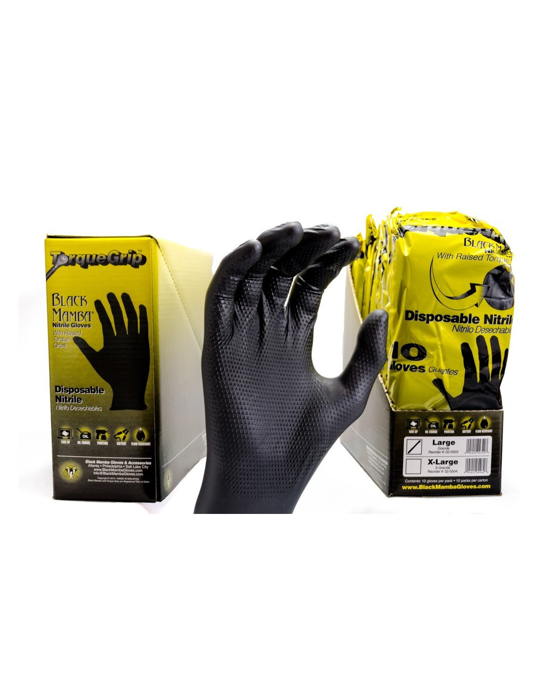 Black mamba Torque Grip nitrile gloves 10 pcs (L XL)