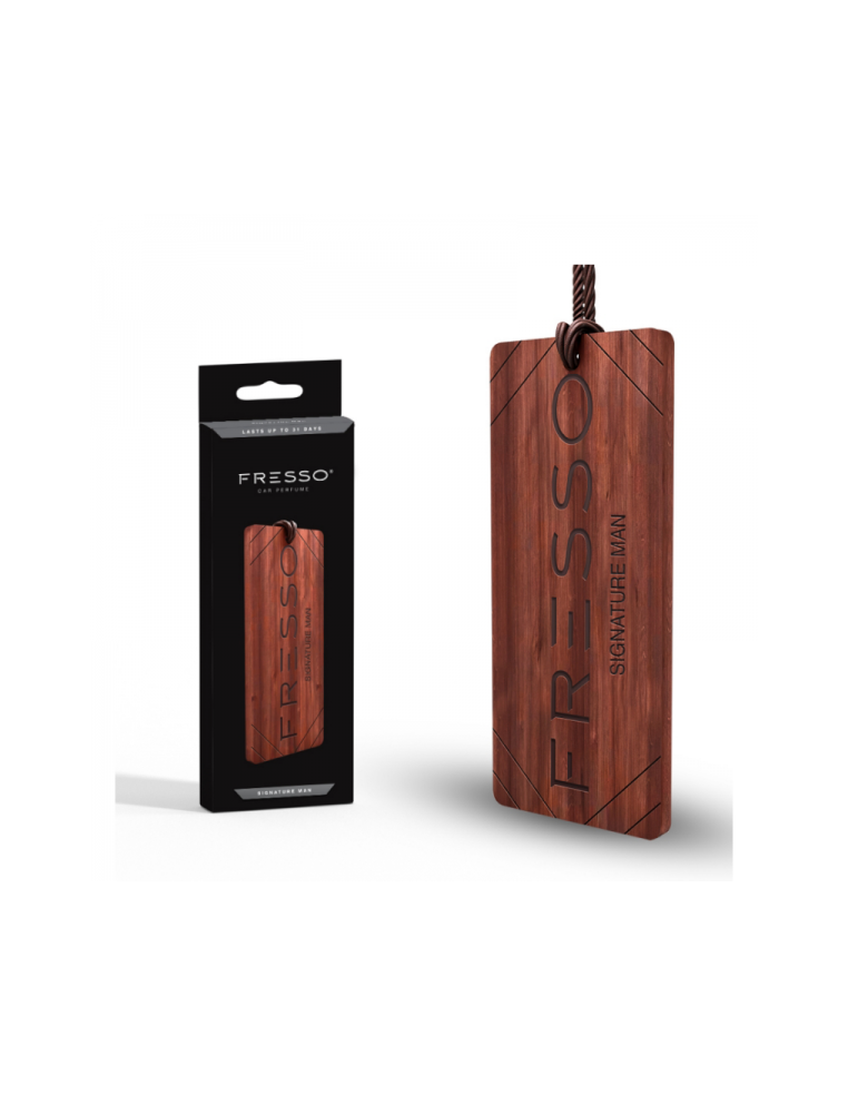 Fresso Wooden Hanger Signature Man air freshener