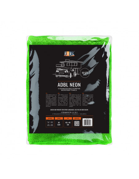 ADBL Neon microfiber cloth 10 pcs.