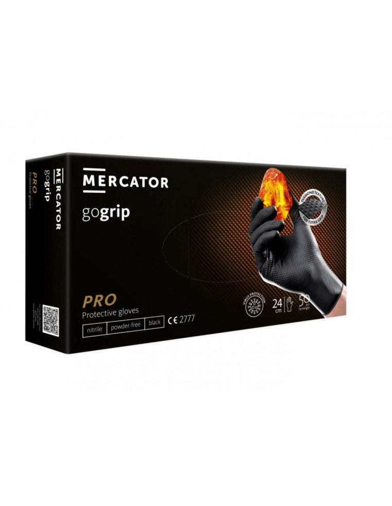 MERCATOR Gogrip Black nitrilinės pirštinės