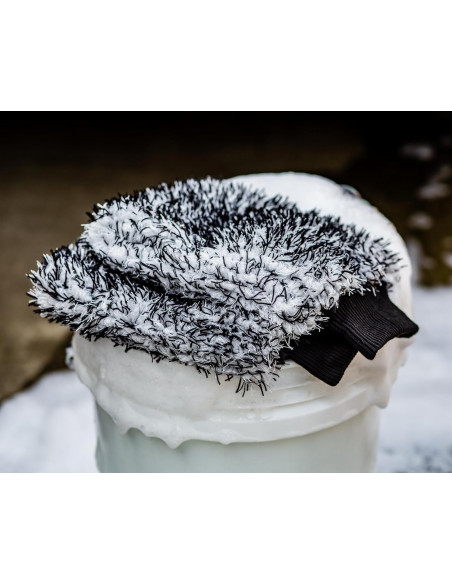 Luxus Soft plovimo pirštinė - juoda/balta
