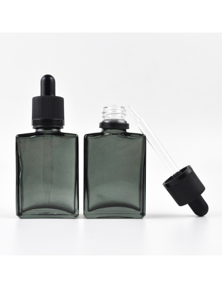 Black Rectangular Glass Bottle 30ml Black Rectangular Glass Bottle 30ml