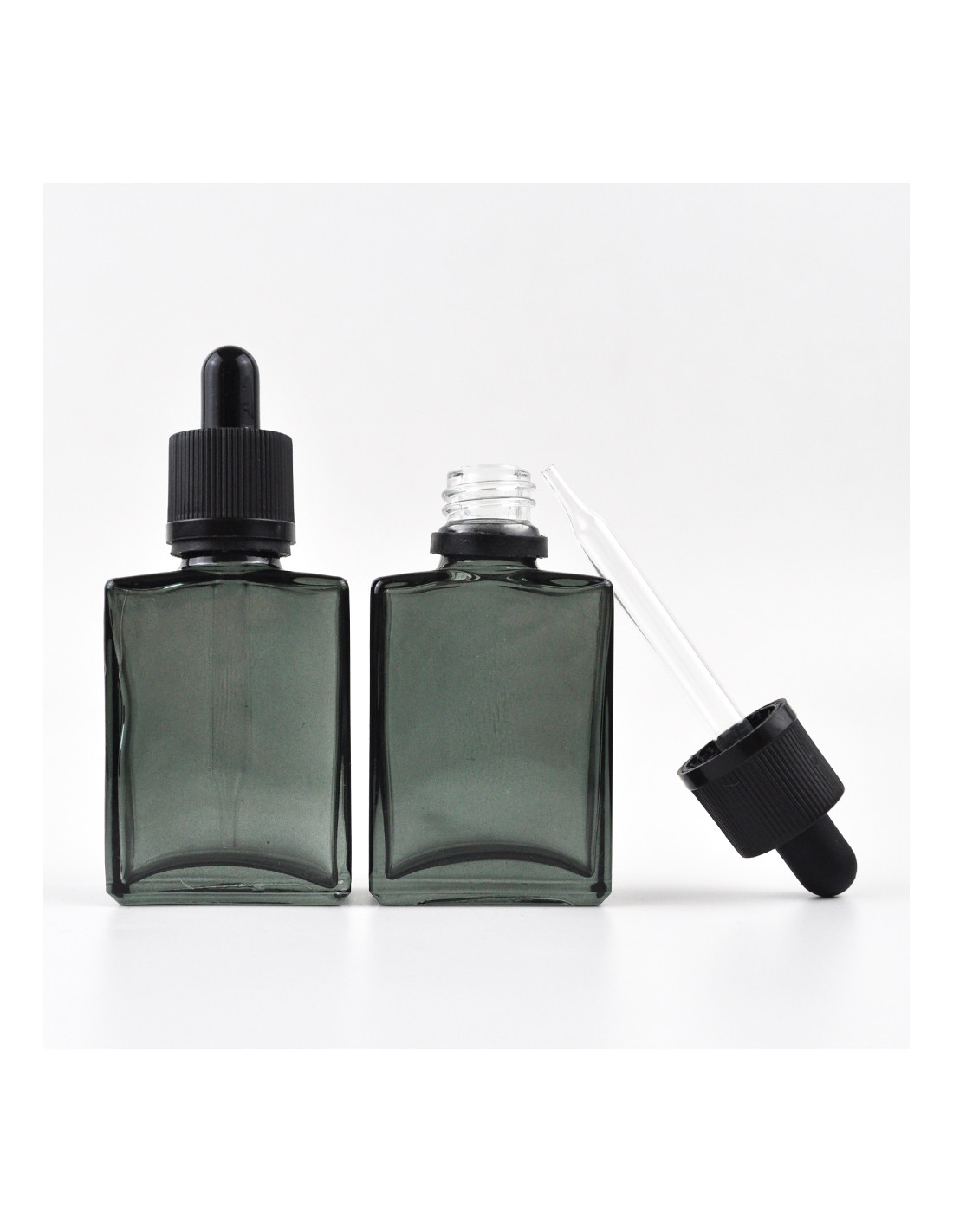 Black Rectangular Glass Bottle 30ml Black Rectangular Glass Bottle 30ml